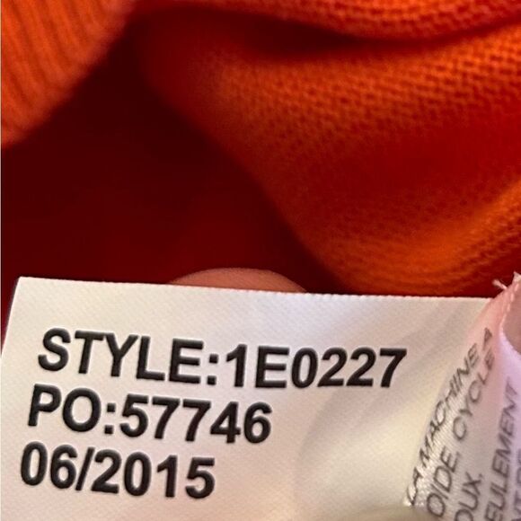 Vineyard Vines Men’s Orange Coral 100% Cotton Quarter Zip Sweater Size Large - Picture 8 of 8